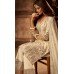 CREAM COLD SHOULDER SALWAR SUIT DRESS WITH DORI SLEEVES